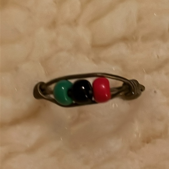 Green, Blue, & Red Coil Ring - Picture 12 of 16